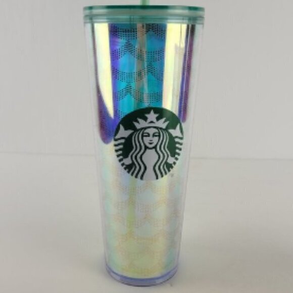 2019 Holiday Starbucks Mermaid Iridescent Scales/Reusable Cup Bundle Set of 2 - Picture 4 of 15